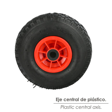 Rueda Carretilla Almacen / Sacos Neumática llanta plástico 20 mm. · Vista 3