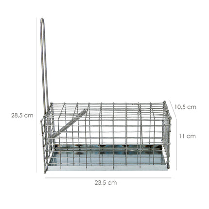 Trampa Ratas Jaula Metal Completa 21x10x10 cm · Vista 2