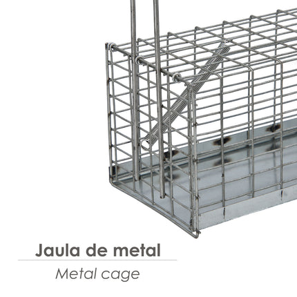 Trampa Ratas Jaula Metal Completa 21x10x10 cm · Vista 3
