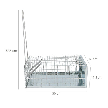 Trampa Ratas Jaula Metal Completa 30 x 17 x 11 cm. · Vista 2