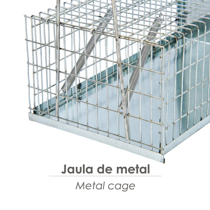 Trampa Ratas Jaula Metal Completa 30 x 17 x 11 cm. · Vista 3