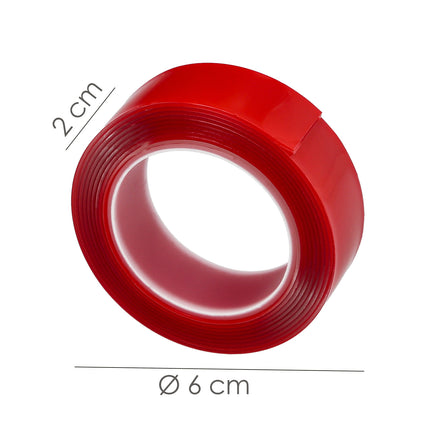 Cinta Doble Cara Elástica transparente 1,5 m. x 19 mm. · Vista 2