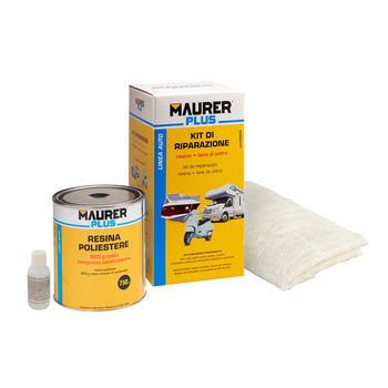 Kit Reparación Resina Poliester 750 Ml Con Endurecedor y 0,5m2 De Fibra De Vidrio · Vista 1