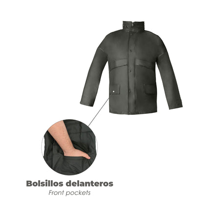 Traje de Agua Impermeable Verde Poliuretano Talla 9-XXL · Vista 5