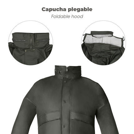 Traje de Agua Impermeable Verde Poliuretano Talla 9-XXL · Vista 7