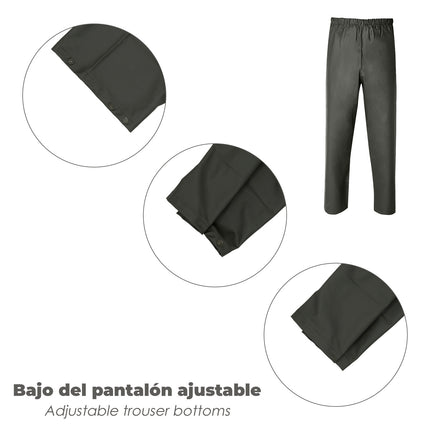 Traje de Agua Impermeable Verde Poliuretano Talla 9-XXL · Vista 8