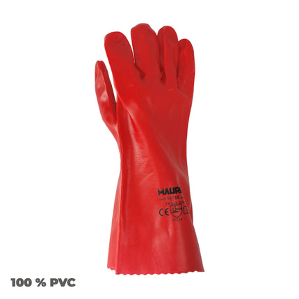 Guantes Pvc Rojo 35 cm. (Par) · Vista 3
