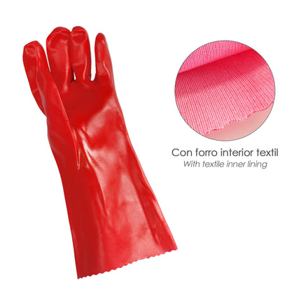 Guantes Pvc Rojo 35 cm. (Par) · Vista 4