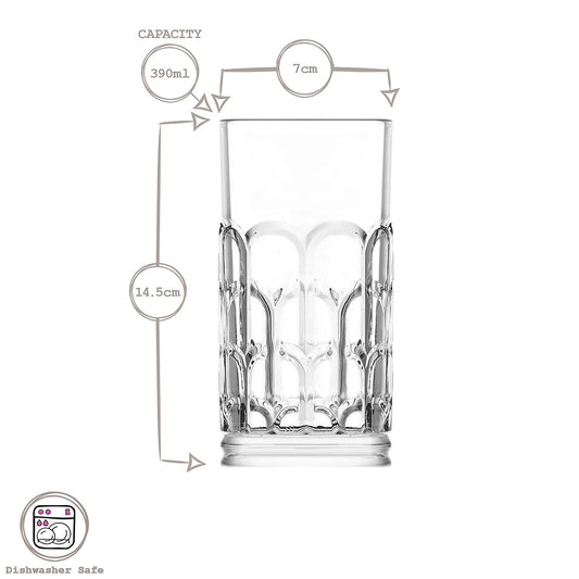 Set 6 vasos 390cc archie - 4/16 sets