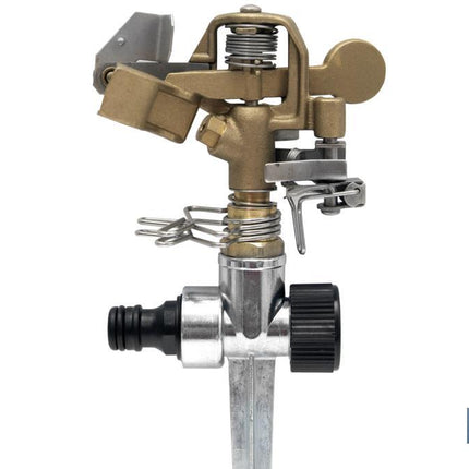 Aspersor sectorial 360º con piqueta | De metal | Para jardín y agricultura | Superficies grandes