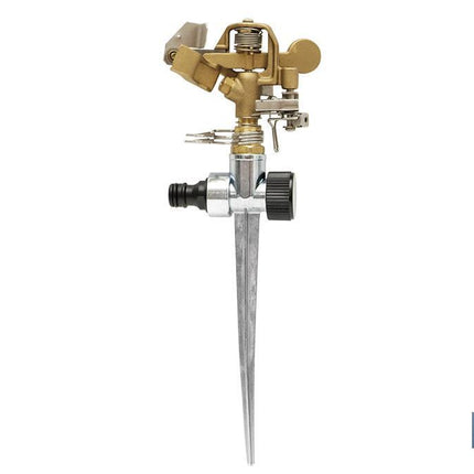 Aspersor sectorial 360º con piqueta | De metal | Para jardín y agricultura | Superficies grandes