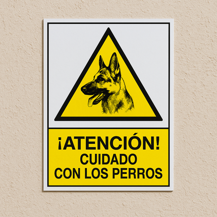 Cuidado com os cães Pôster 30x21 cm.