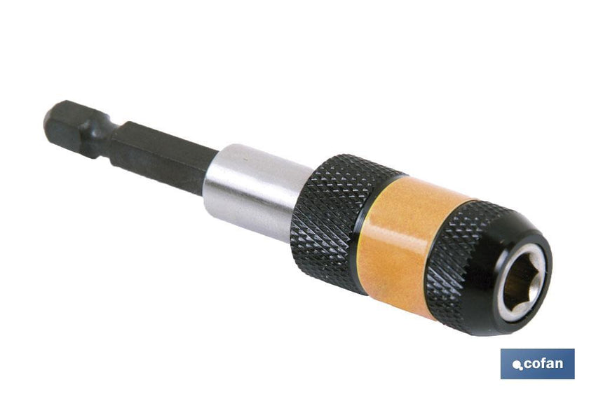 Adaptador porta puntas automático | Medidas 1/4 x 77 mm | Cambio de puntas rápido
