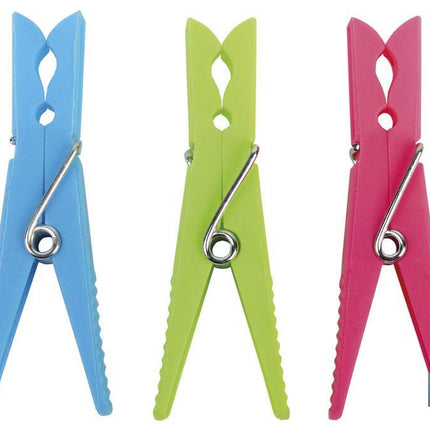 Pinzas de PVC | Pack de 24 Unidades | Primera Calidad | Medida 7 cm de Longitud | Pinzas Multiusos