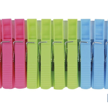 Pinzas de PVC | Pack de 24 Unidades | Primera Calidad | Medida 7 cm de Longitud | Pinzas Multiusos