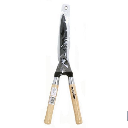 Cizalla corta setos profesional | Mango ergonómico de madera | Para jardinería y arbusto