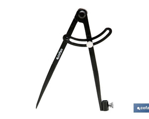 Compás de puntas | Con soporte para sostener el lapicero y fijador de medidas | Medidas: 200 mm