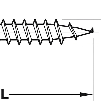 Tornillo para tablero de aglomerado, Hospa, cabeza avellanada, PZ, rosca completa 10000 UDS