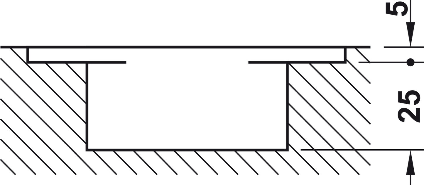 6 uds bisagras de puerta, Startec H2, montaje oculto, para puertas de interior sin galce hasta 45/60 kg