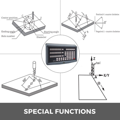 3 Ejes Lectura Digital Medidor De Pantalla Para Regla De Rejilla Fresadora