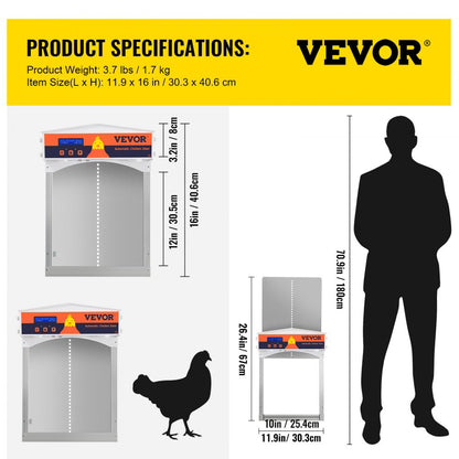 Puerta automática para gallinero con detector sol y temporizador