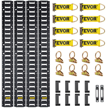 Kit de rieles de agarre universal E-track de 1,52m para carga en camionetas remolques