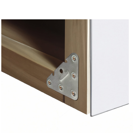 Escuadras metálicas, placas de refuerzo traseras, unión y fijación, para muebles armarios estanterias cómodas marcos.