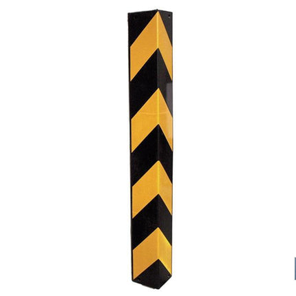 Esquinero recto de caucho | Medidas 80 x 10 x 1 cm | Color: amarillo y negro | Protección para esquinas