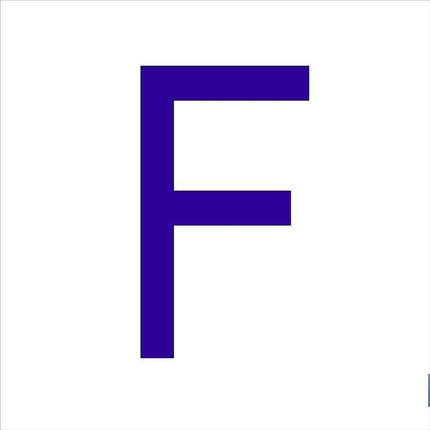 F Letra en glasspack