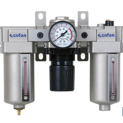Filtro regulador presión + Lubricador rosca 1 | Filtro Regulador Aire Comprimido de Compresor
