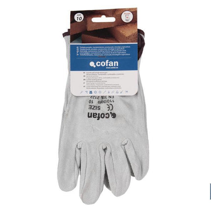 Guantes de piel de serraje gris Cofan · Imagen de la familia Cofan