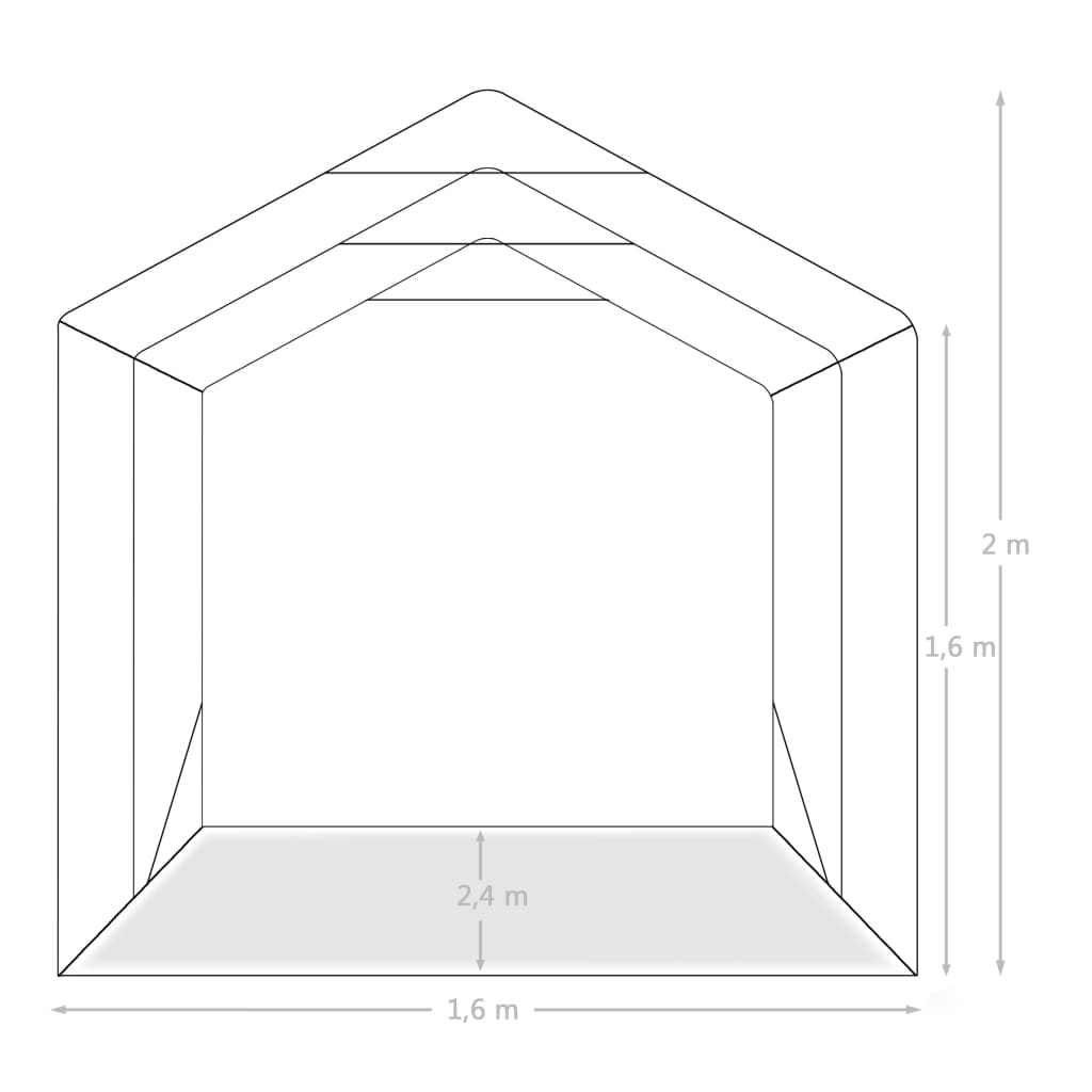 Green PVC storage garage tent