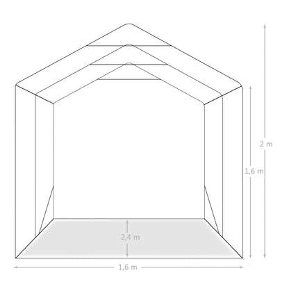 Green PVC storage garage tent