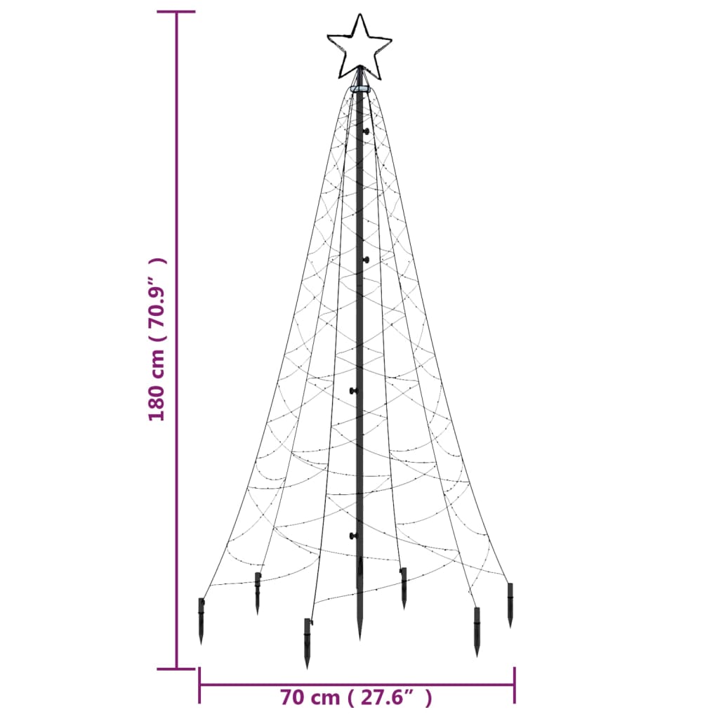 Árbol de Navidad con pincho 3000/1400 LEDs