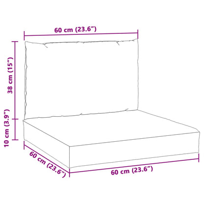 Cojines para sofá de palets asiento y respaldo tela melange