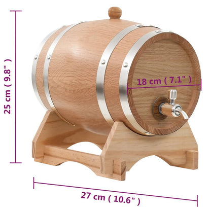 Barril de vino con grifo madera roble o pino macizo 6 L