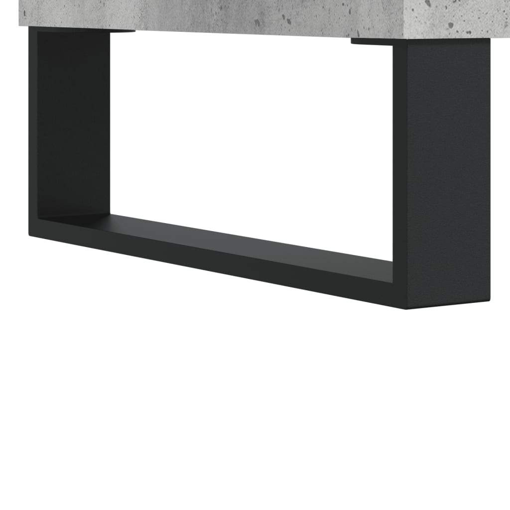 Concrete grey plywood TV cabinet 100x35x55 cm