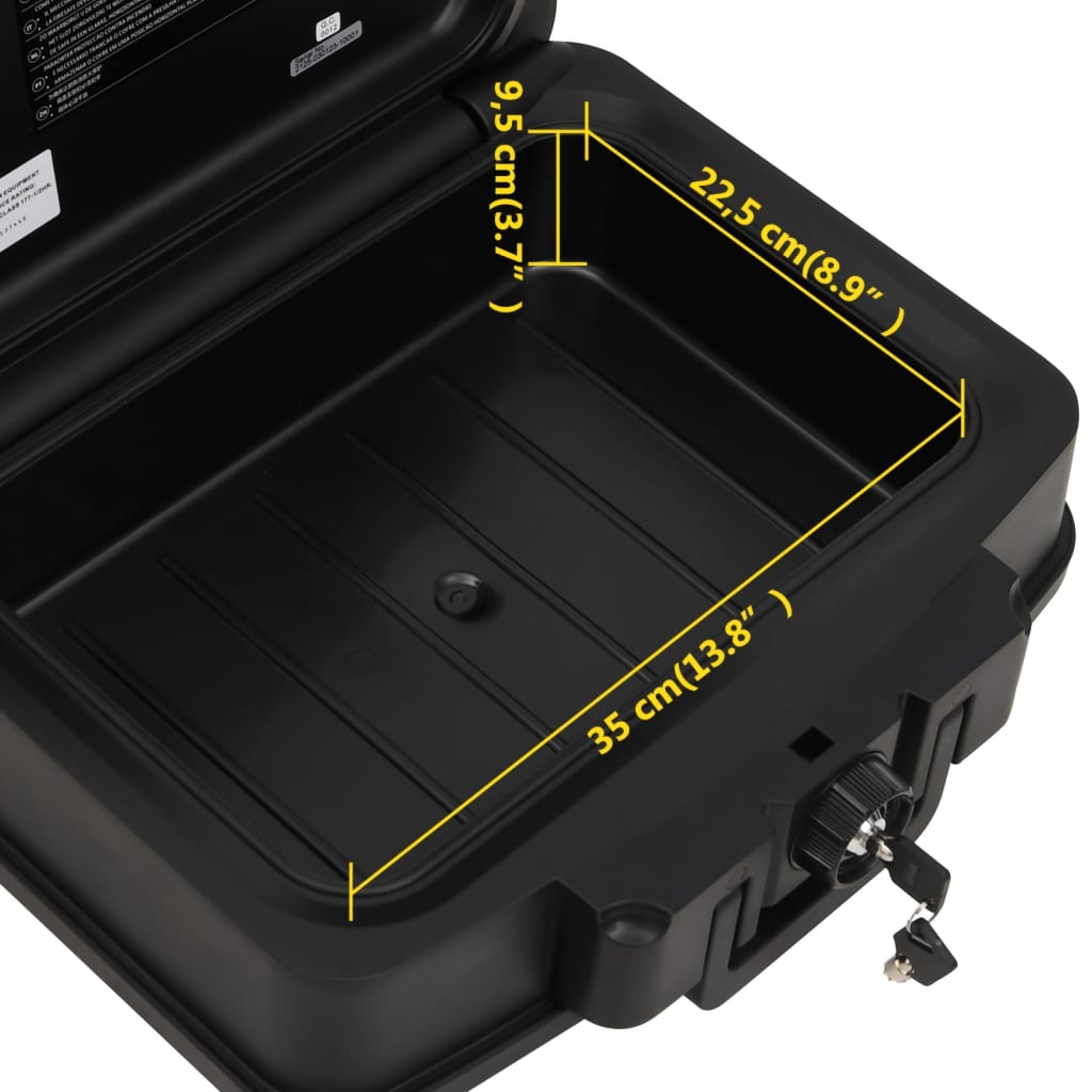 Caja fuerte negra impermeable ignífuga