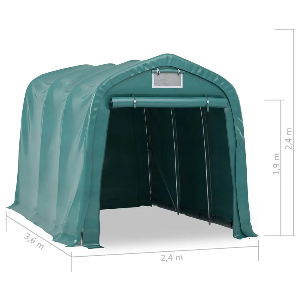 Green PVC storage garage tent