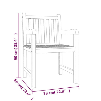 9-piece garden dining set made of solid teak wood