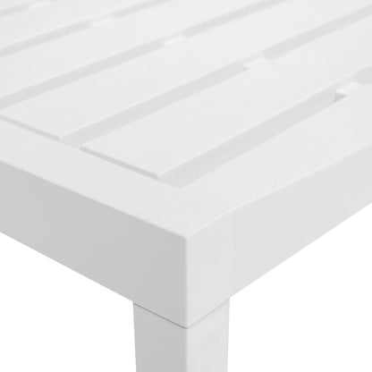 3-piece garden furniture set white plastic