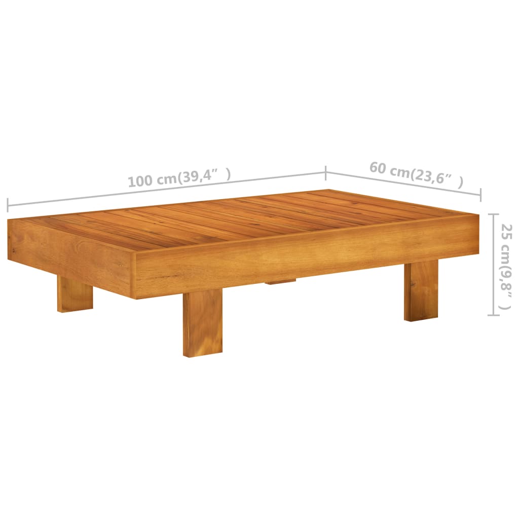 Muebles de jardín 6 pzas cojines blanco crema madera de acacia