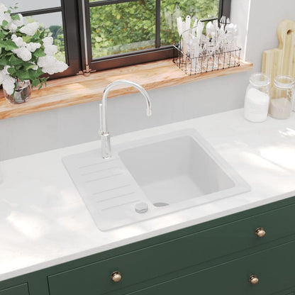 Single bowl granite kitchen sink 