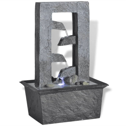 Indoor water fountain with LED light polyresin 