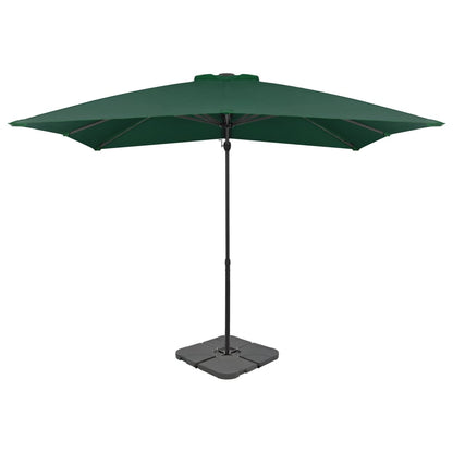 Garden umbrella with portable base in various finishes