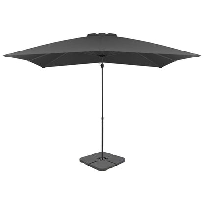 Garden umbrella with portable base in various finishes