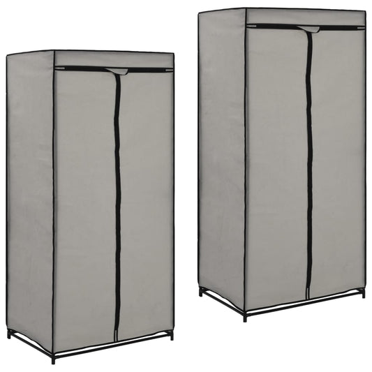 Grey wardrobe 75x50x160 cm