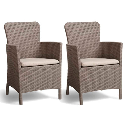 Allibert Garden Chairs 2 pcs Miami Cappuccino