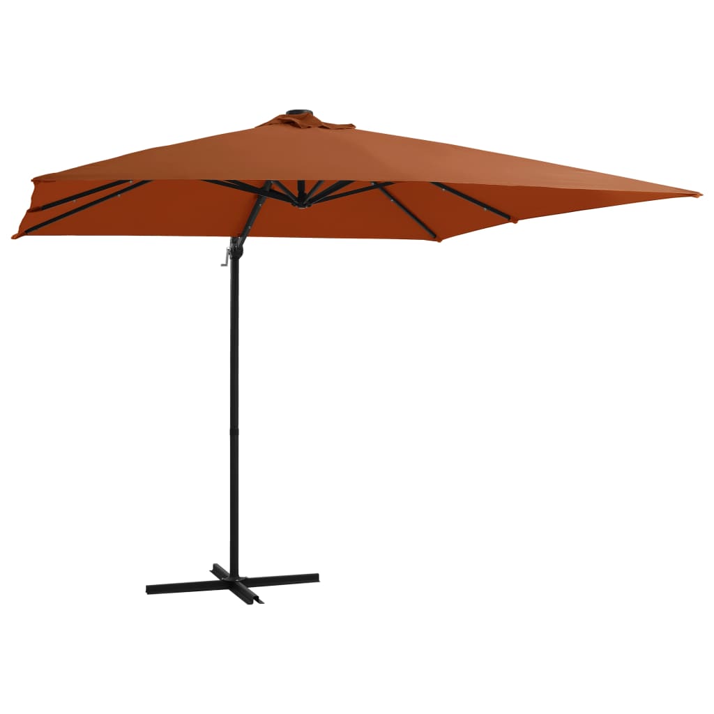 Cantilever parasol with LED lights 250x250 cm various finishes 