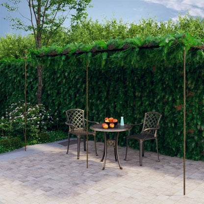 Antique brown garden pergola 3x3x2.5 m iron 